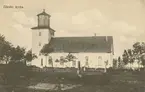 Vykort med motiv av Gårdby kyrka.