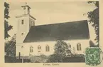 Vykort med motiv av Ryssby kyrka.