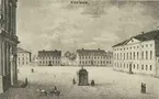 Stortorget. Efter en litografi tillhörig Wahledowska samlingen, cirka 1850. N. J. Löfgren teckning år 1837?