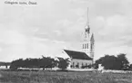 Vykort med motiv från Gräsgårds kyrka,