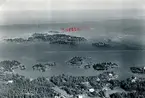 Flygfoto över skärgården utanför Virbo.