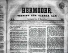 Hermoder, tidning för Kalmar Län. Detalj från framsidan 21-11-1860.