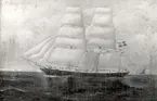 Briggen Alfred af Kalmar, oljemålning på duk signerad H. Chapell omkring 1890 (50x72 cm).