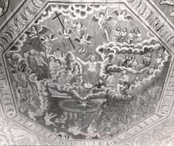 En takmålning i Frödinge kyrka.