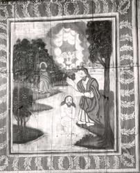 En takmålning i Frödinge kyrka.