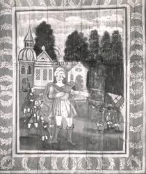 En takmålning i Frödinge kyrka.