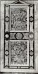 Dörrar med intarsiadekor. Troligen Augsburgerarbete cirka 1567, Escorial. Efter Möller.

Doors with intarsia decoration; Escorial c. 1567. Probably Augsburg work.
På vissa plåtar har Martin Olsson klistrat eltejp för att markera hur bilden skulle beskäras i boken.