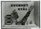 Reklam för rakblad tillverkade i svenskt stål.