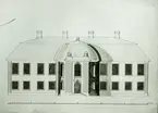 Fasadritning av Fågelviks herrgård.