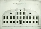 Fasadritning av Fågelviks herrgård.