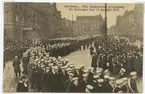 Studenternas hyllningståg för konungen den 11 februari 1914 i Stockholm.