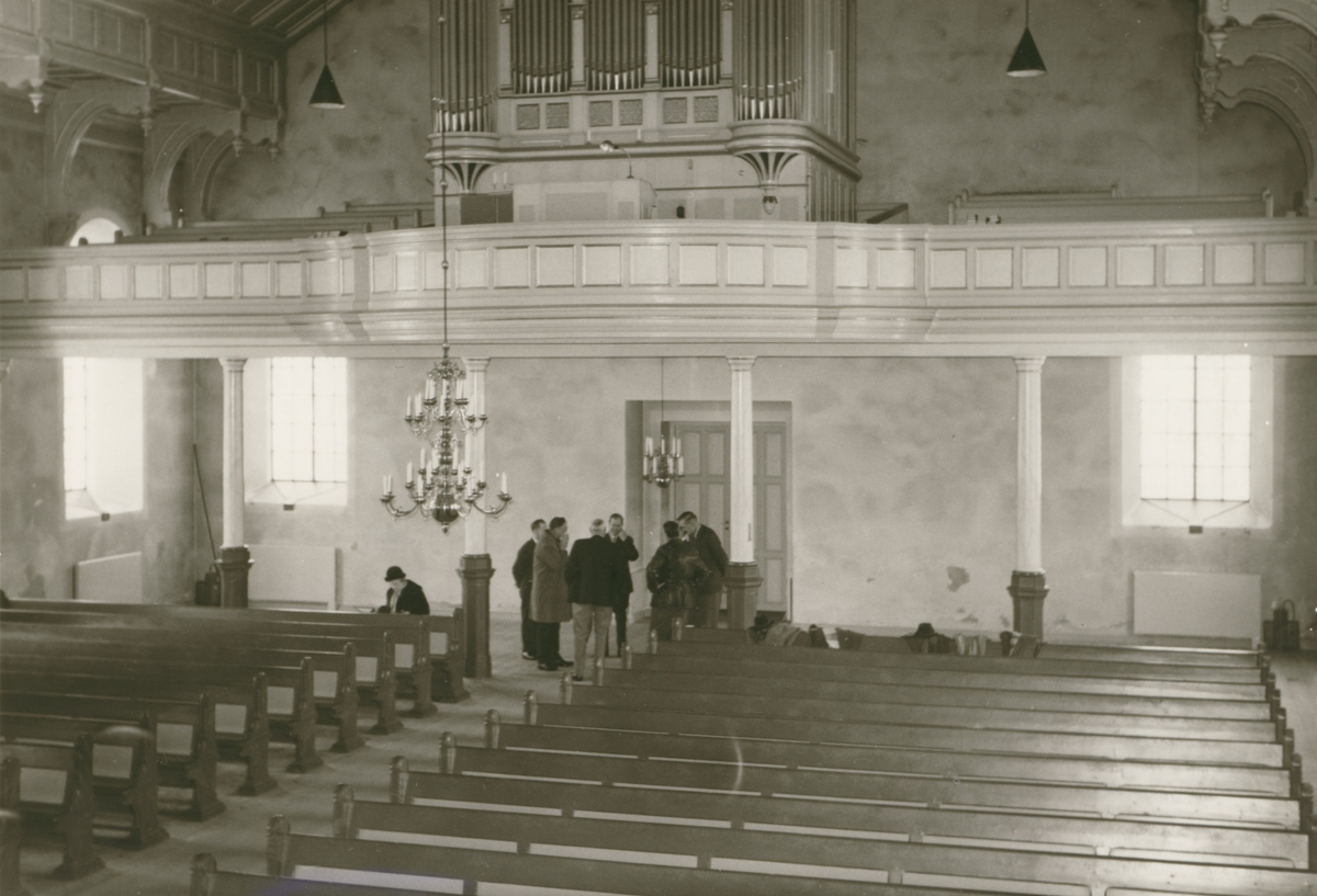 Orgelläktaren i Hannäs kyrka efter restaurering.