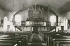 Interiör mot läktaren i Misterhults kyrka.