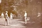 En tennismatch vid Villa Skansen omkring 1890.