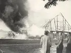 Branden på Skälby kungsladugård, Kalmar 1940-talet.