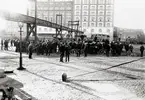 Storstrejken vid hamnen i Kalmar 1909.