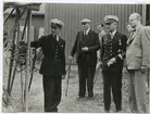 Flottiljen firar 10-årsjubileum. Landshövding Ruben Wagnsson t.h får demonstration. Reproduktioner ur Överste Carlgrens album 1942-54.