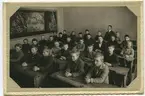 1 klass Folkskolan, Vasaskolan 1923. Folkskollärare Georg Johansson, Heijocksgatan 3, Kalmar.