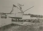 Skonaren Astrid efter en stapelavlöpning på Kalmar varv 1903.

