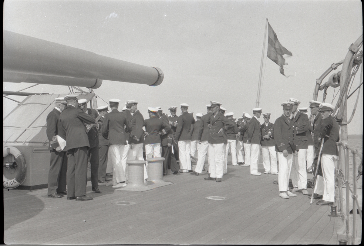 Samling för officersrodd, pansarskeppet SVERIGE 1929