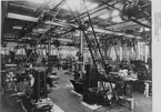Interiör av del av maskinhallen vid Södertäljefabriken.