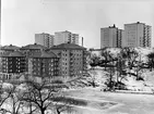Byggherre: Byggnadsaktiebolaget Contractor, Stockholm. Vy över 1200 lägenheter som Contractor byggde för HSB. Arkitekt SAR Sven Wallander.