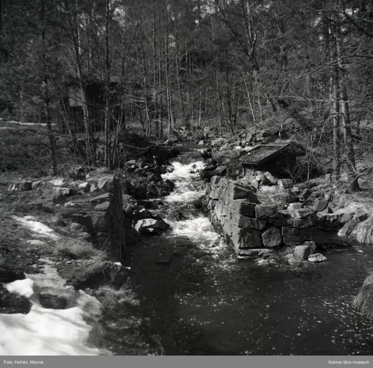 Lämningar efter Gladhammars kopparhytta. 1954.