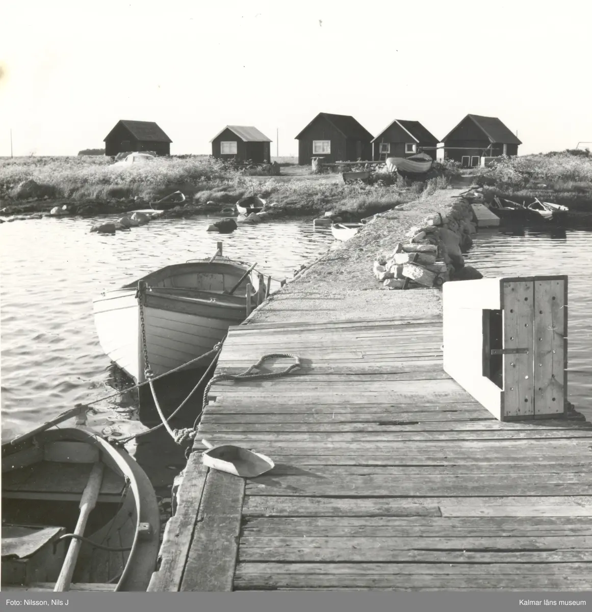 Sjöbodarna, sedda från bryggan.