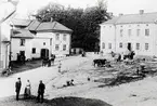 Torget i Gamleby omkring 1900.