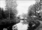 Göta kanal, slussen i Forsvik. Foto: Axel Sjöberg. Endast glasnegativ finns.