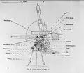 Ritning av 7 cm lv - batteri modell 1900/1917.