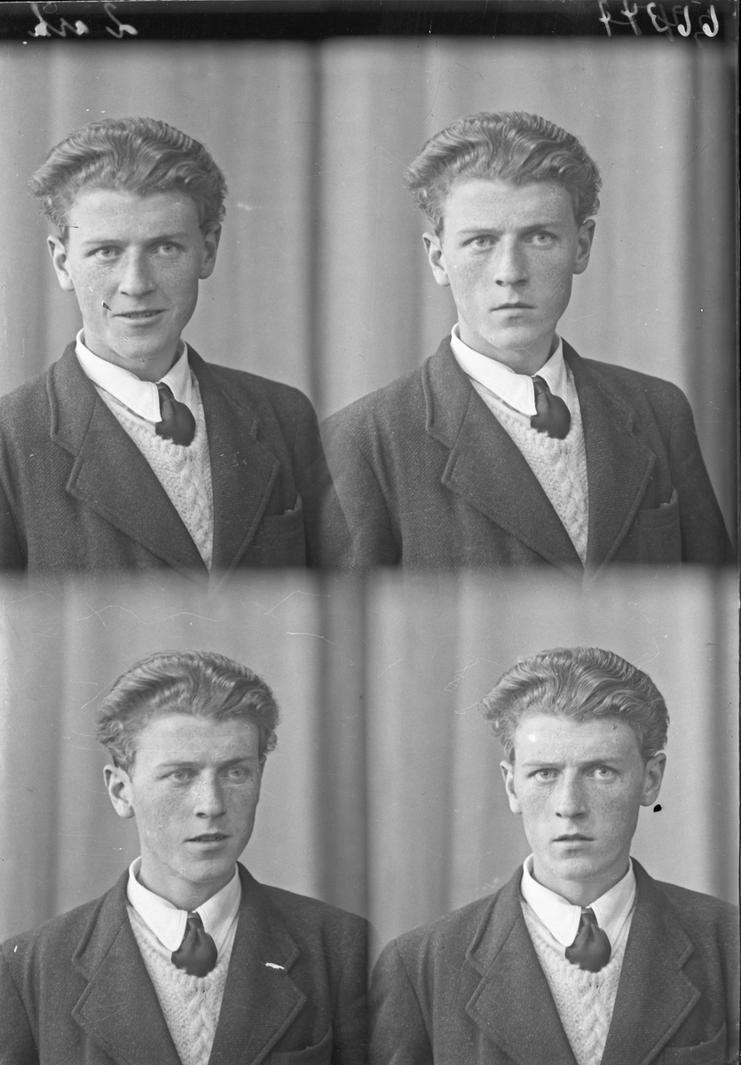 Portrett. Ung mann. Bestilt av Kasper Mortensen. Utvik, Avaldsnes.