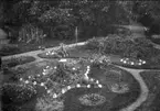 Rödesund, trädgård tillhörande Palmqvistska huset omkr 1920. Neg finns.