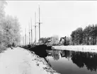 Rödesund, parti från Göta kanal, vinterliggare före år 1905. Endast neg finns.