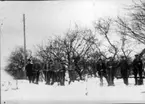 Snöskottning i Vårkumla by.