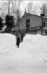 Karlsborg, Alfred Sjöbergs fotoateljé, vinterbild. Endast glasneg finns.