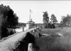 Göta kanal. Parti från Forsvik. Endast glasneg finns. Foto: Alfred Sjöberg.