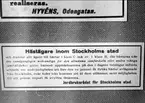 Plansch. Hästägare inom Stockholmstad