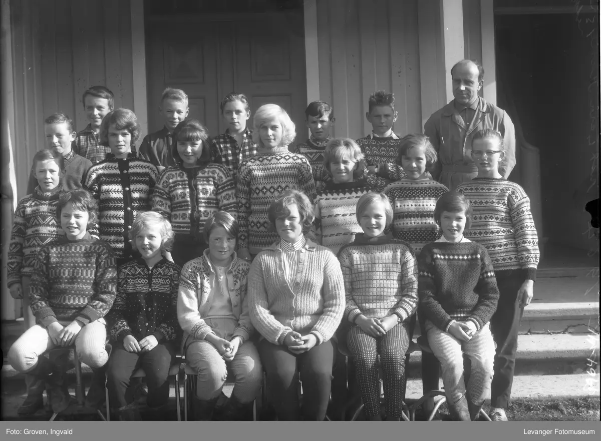 Skolebilde fra folkeskole. Ekne skole