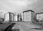 Karlsborg, höghusen i Södra Skogen, byggdes från år 1956 fram till omkr 1960. Vykort.