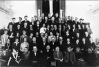 Karlsborgs missionsförsamling, ungdomskurs i missionskyrkan år 1926. Lärare pastor Verner Hermansson.