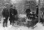 Infanterivolentärskolan i Karlsborg åren 1897 - 1898. Fältövning (matlagning).