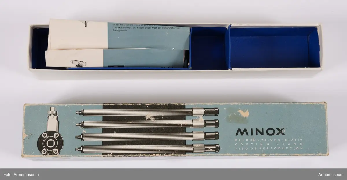 Kamerastativ till Minox B
Stativhuvud
Förpackning