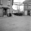 Seminarievaktmästare Rudolf Anderssons jordfästning, december 1951. Skara.