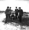 Vedhuggare på Trestena 1942. 
Tage Larsson, Holger Johansson, Bertil Olsson, Karl Rehn, Lars Larsson.