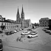 Skara. Domkyrkan från torget.