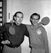 Skara. Bordtennis; DM i Läroverkets gymnastiksal 27/3 1955.
