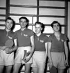 Skara. Bordtennis; DM i Läroverkets gymnastiksal 27/3 1955.