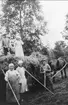 Höskörd på stora Vaberget i juli 1932. Förstoring 40 x 30 cm.  Neg finns.