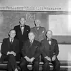 Skara Manskörs 30-årsjubileum, 1951.
Fem av initiativtagarna 1921.
Stående från vänster Ivar Hagelin, John Green. Sittande från vänster Gustaf Hultman, John Holm, Heribert Landin.